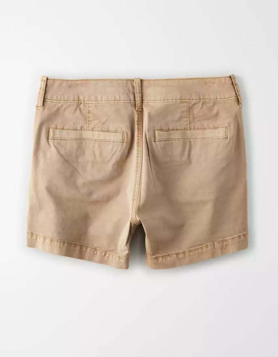 Shorts American Eagle AE Khaki Midi Grise Marron Femme | TZK-57621261